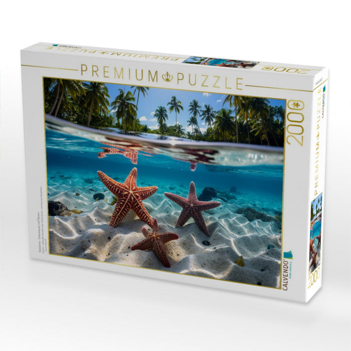 Seesterne - Unterwasser mit Palmen - CALVENDO Foto-Puzzle'