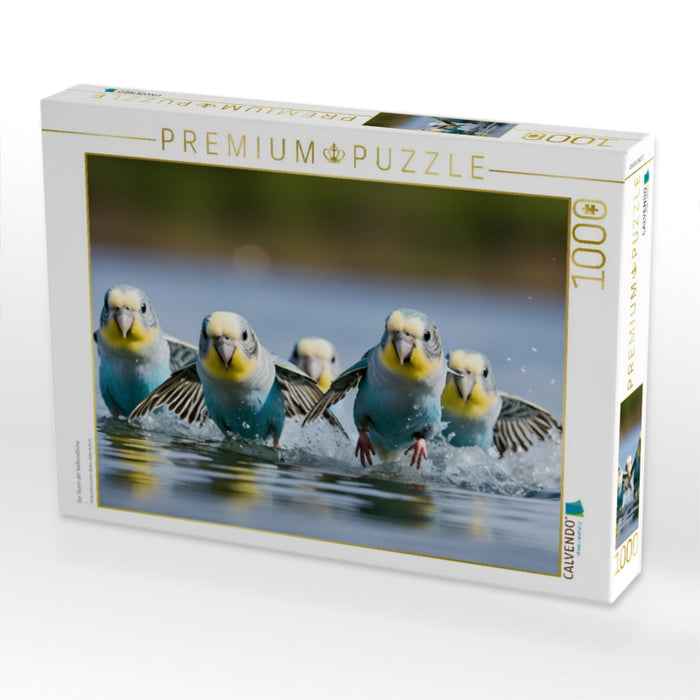 Der Sturm der Wellensittiche - CALVENDO Foto-Puzzle'