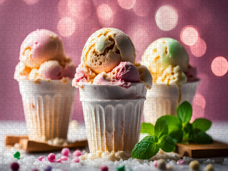 Sommersonnentraum Eisbecher - CALVENDO Foto-Puzzle'
