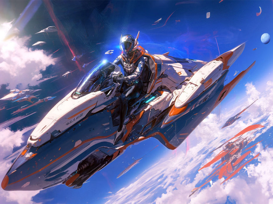 Uneinholbar - Anime Science Fiction Speeder - CALVENDO Foto-Puzzle'