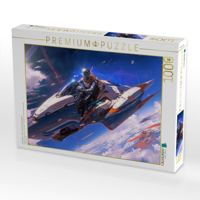 Uneinholbar - Anime Science Fiction Speeder - CALVENDO Foto-Puzzle'