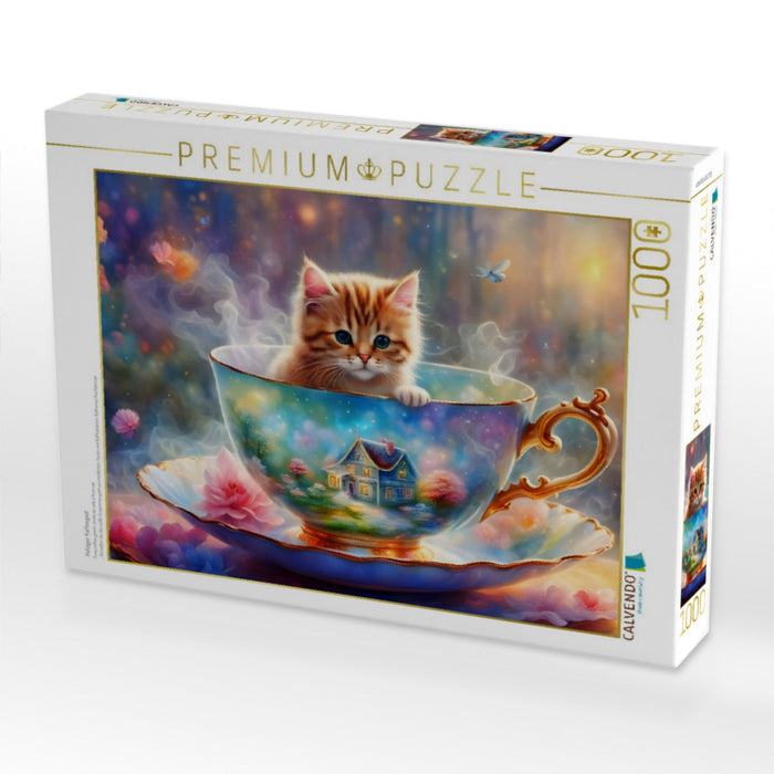 Pelziger Kaffeegast - CALVENDO Foto-Puzzle'