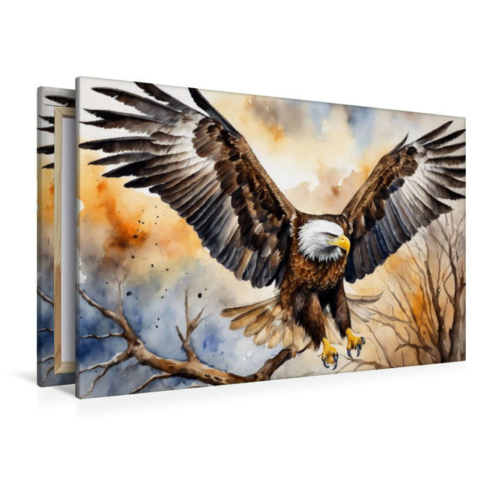 Premium Textil-Leinwand Majestätischer Weißkopfseeadler