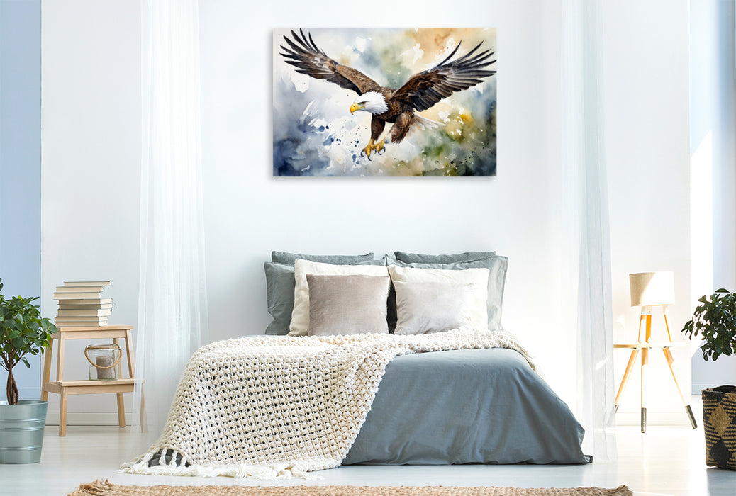 Premium Textil-Leinwand Majestätischer Weißkopfseeadler