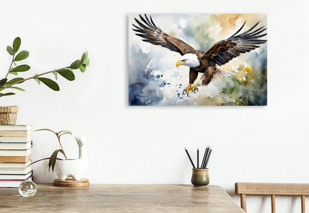 Premium Textil-Leinwand Majestätischer Weißkopfseeadler