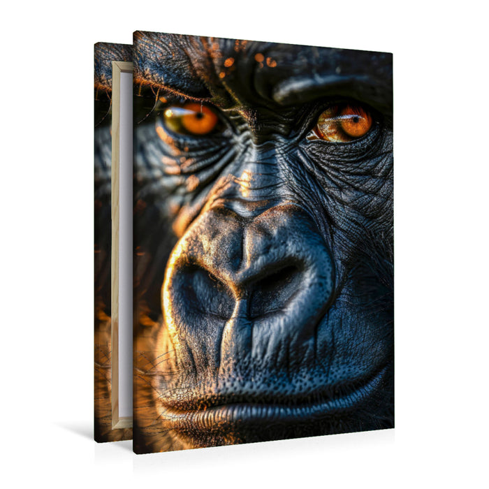 Premium Textil-Leinwand Gorilla