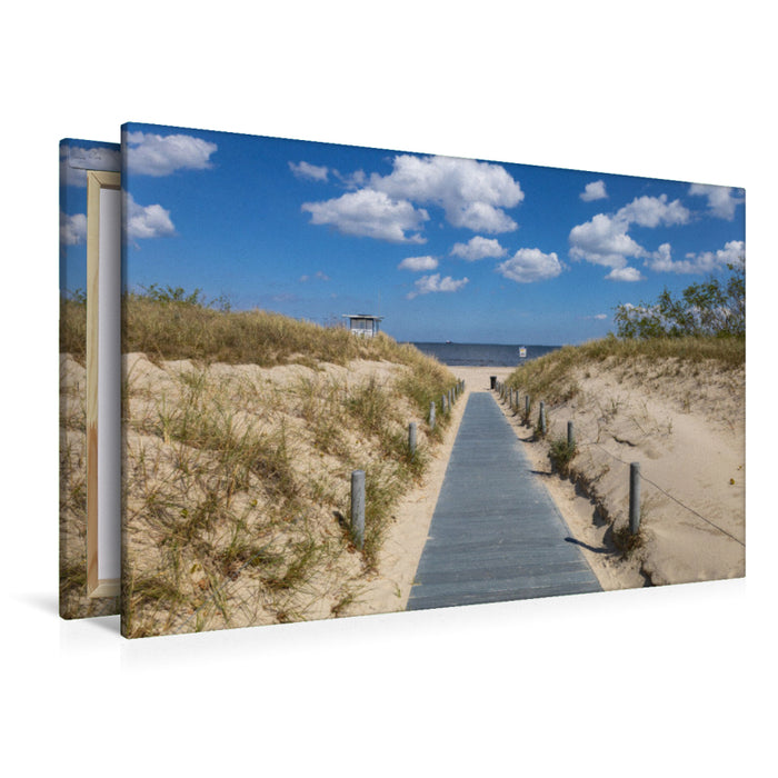 Premium Textil-Leinwand Strandaufgang