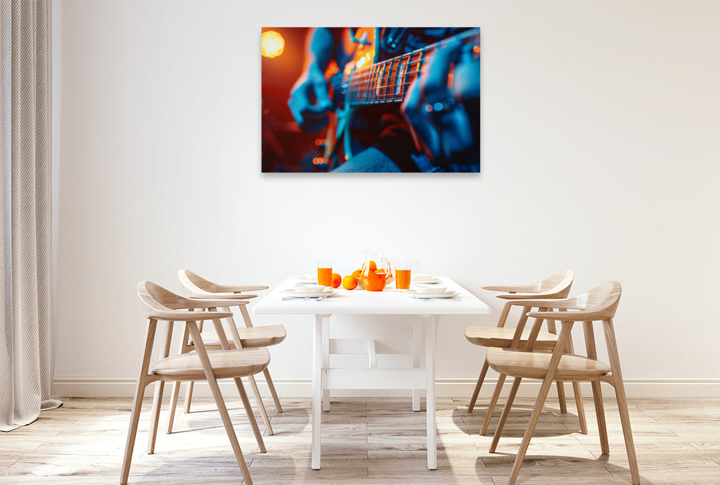 Premium Textil-Leinwand Ein Motiv aus dem Kalender Wegbegleiter Gitarre