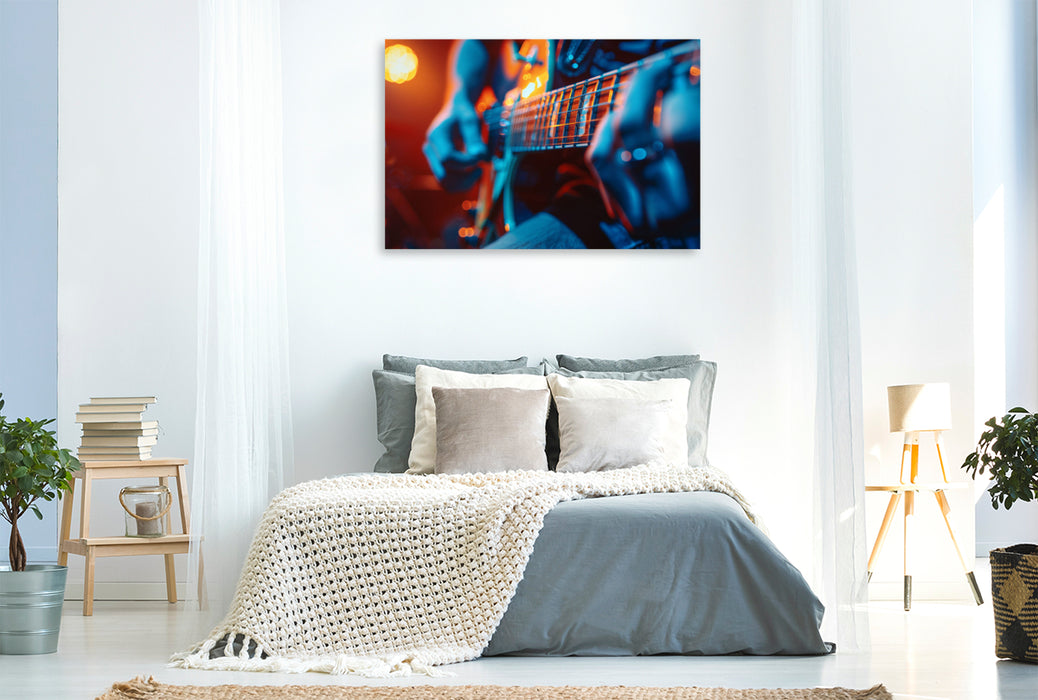 Premium Textil-Leinwand Ein Motiv aus dem Kalender Wegbegleiter Gitarre