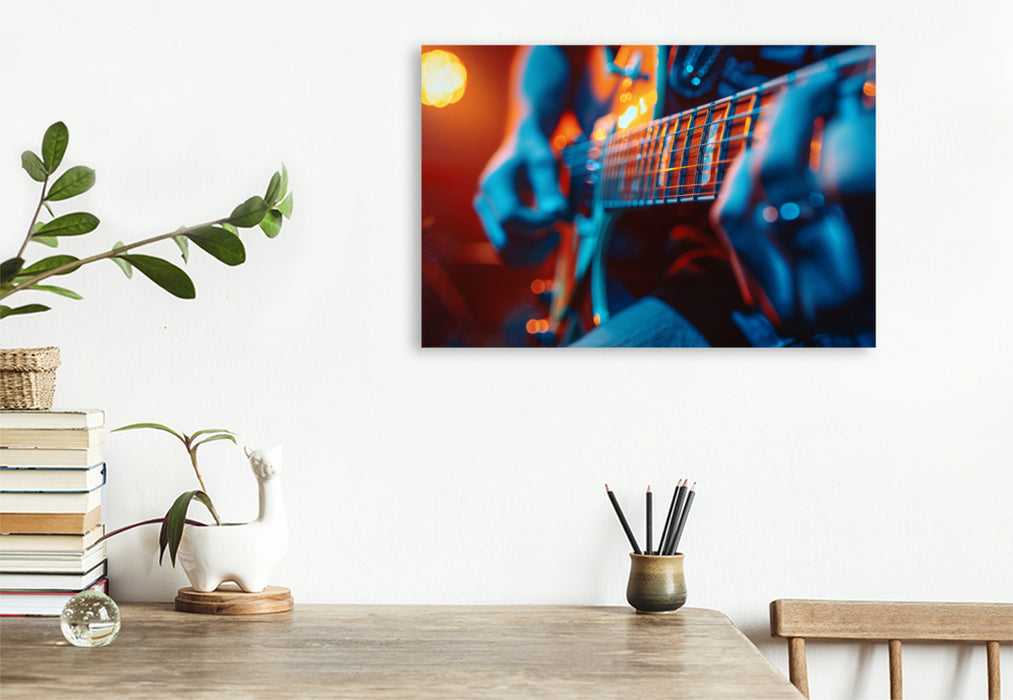 Premium Textil-Leinwand Ein Motiv aus dem Kalender Wegbegleiter Gitarre