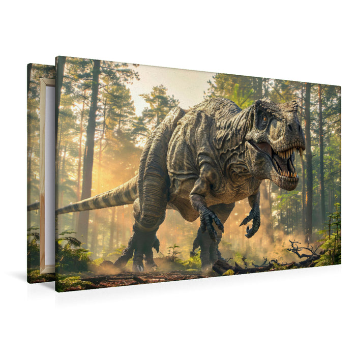 Premium Textil-Leinwand Allosaurus