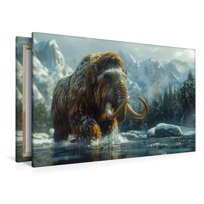 Premium Textil-Leinwand Mammut