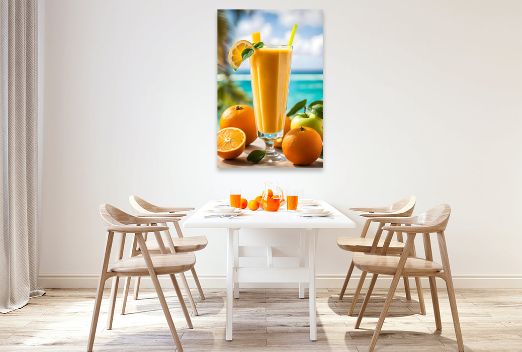 Premium Textil-Leinwand SUMMERTIME SMOOTHIE