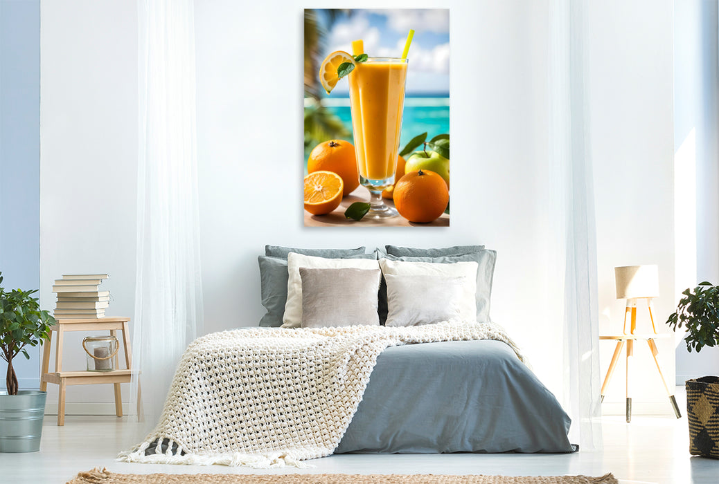 Premium Textil-Leinwand SUMMERTIME SMOOTHIE