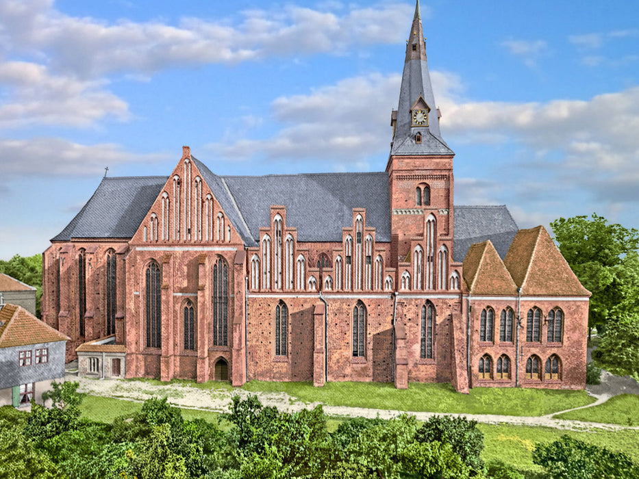 Salzwedel – Katharinenkirche von Norden aus um 1907 - CALVENDO Foto-Puzzle'