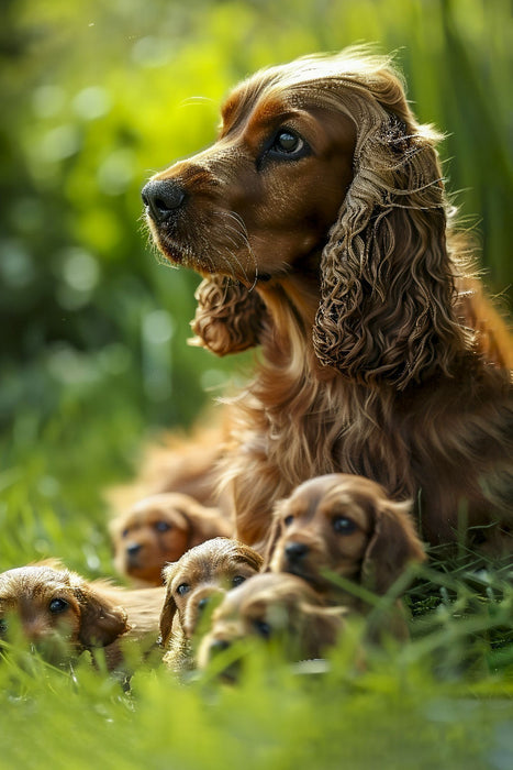 Premium Textil-Leinwand Cocker Spaniel