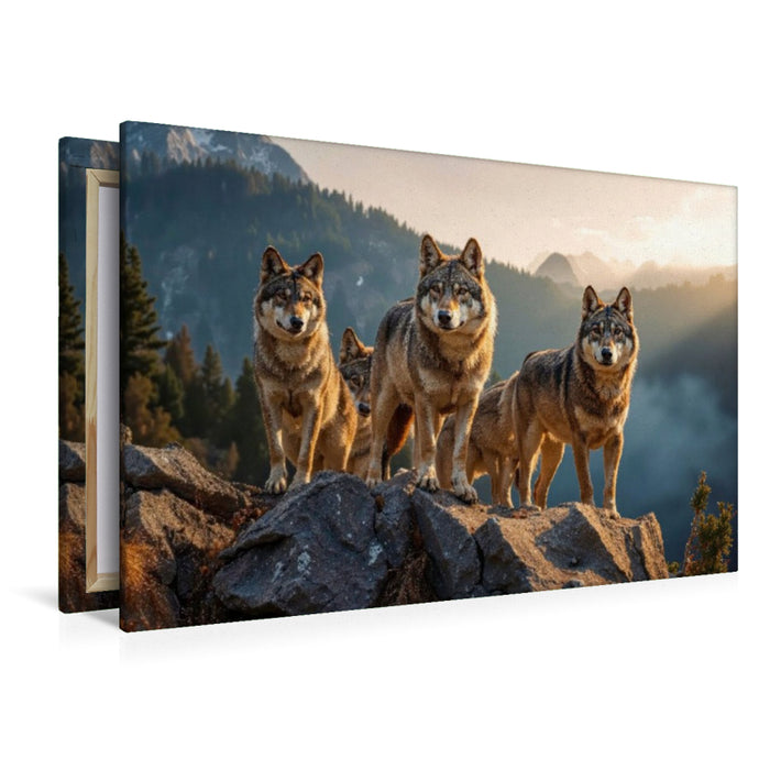 Premium Textil-Leinwand Wohin führt der Weg