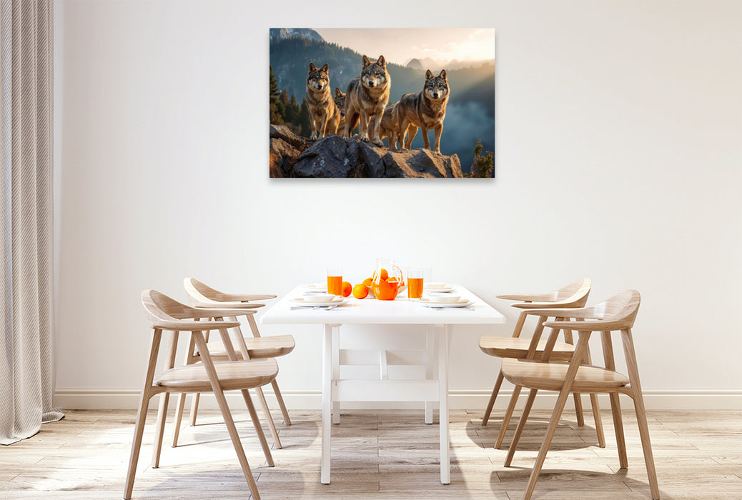 Premium Textil-Leinwand Wohin führt der Weg