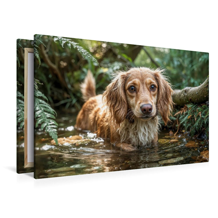 Premium Textil-Leinwand Hoffentlich wird das Wasser nicht tiefer