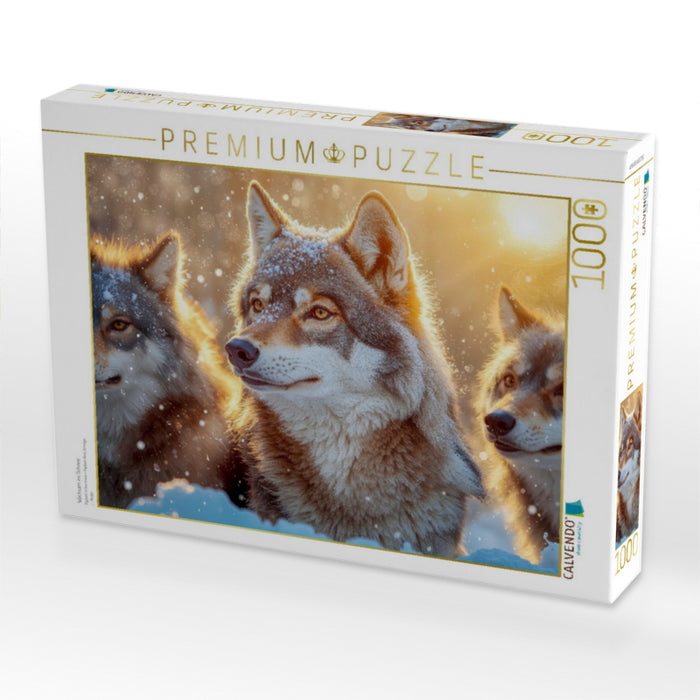 Wachsam im Schnee - CALVENDO Foto-Puzzle'