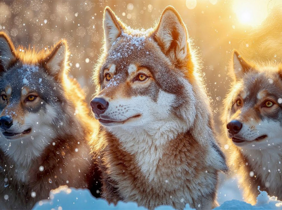 Wachsam im Schnee - CALVENDO Foto-Puzzle'