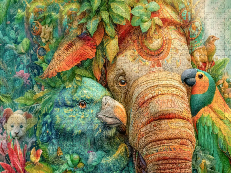 Tierische Kreaturen des Dschungels - CALVENDO Foto-Puzzle'