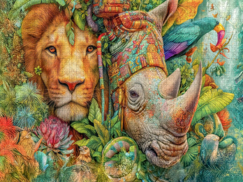 Tierische Kreaturen des Dschungels - CALVENDO Foto-Puzzle'