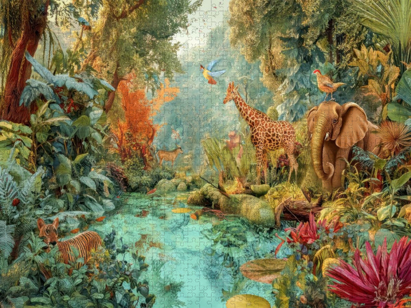 Tierische Kreaturen des Dschungels - CALVENDO Foto-Puzzle'
