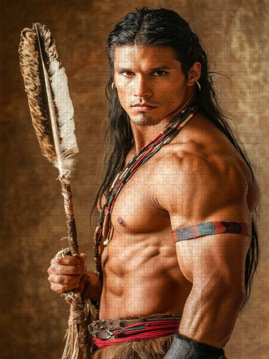 Der Ruf des wilden Kriegers - CALVENDO Foto-Puzzle'