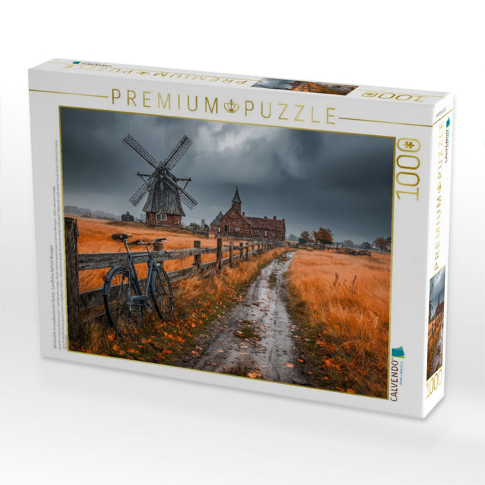 Windmühle im norddeutschen Herbst - Ländliches Idyll mit Nostalgie - CALVENDO Foto-Puzzle'