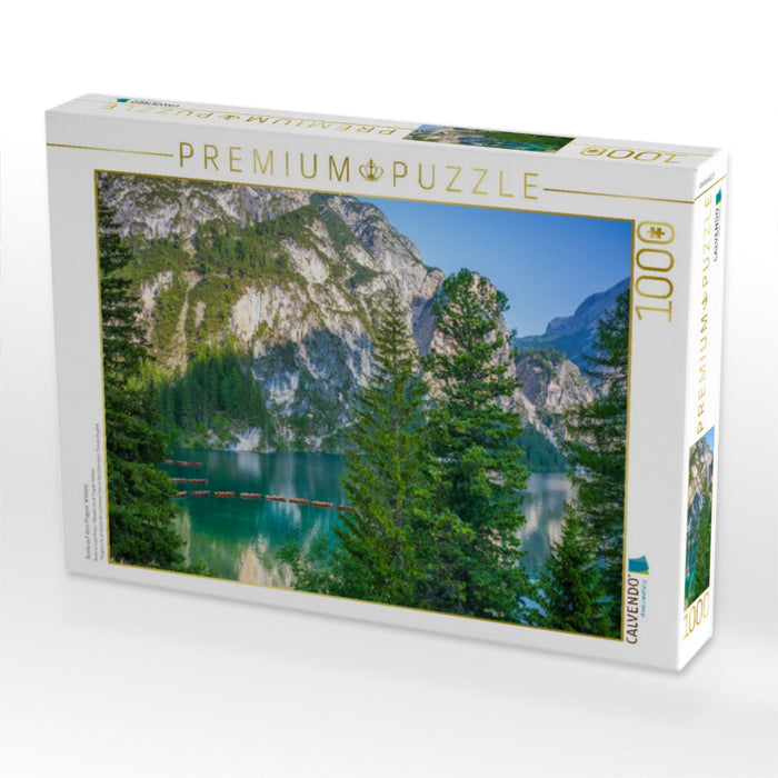 Boote auf dem Pragser Wildsee - CALVENDO Foto-Puzzle'
