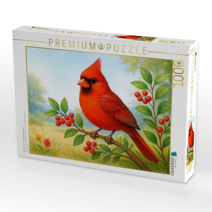 Kardinal - der rote Vogel Nordamerikas - CALVENDO Foto-Puzzle'