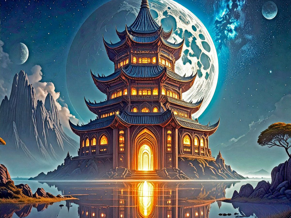 Die Pagode von Veridian Spire - CALVENDO Foto-Puzzle'