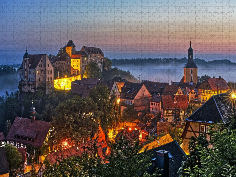 Ein Motiv aus dem Kalender Die Burg Hohnstein im Licht der vier Jahreszeiten - CALVENDO Foto-Puzzle'