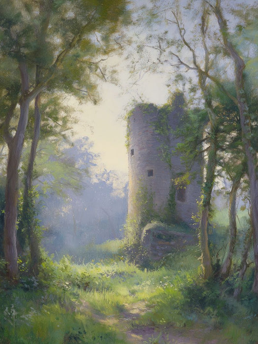 Turm im Morgennebel - CALVENDO Foto-Puzzle'