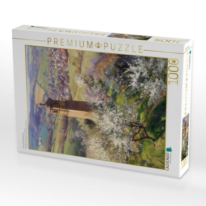 Turm mit Kirschbäumen - CALVENDO Foto-Puzzle'