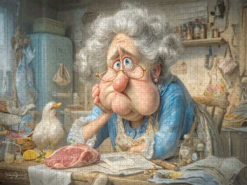 Fleischverkäuferin - CALVENDO Foto-Puzzle'