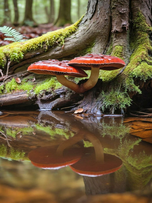 Glänzender Lackporling im verwunschenen Wald - CALVENDO Foto-Puzzle'
