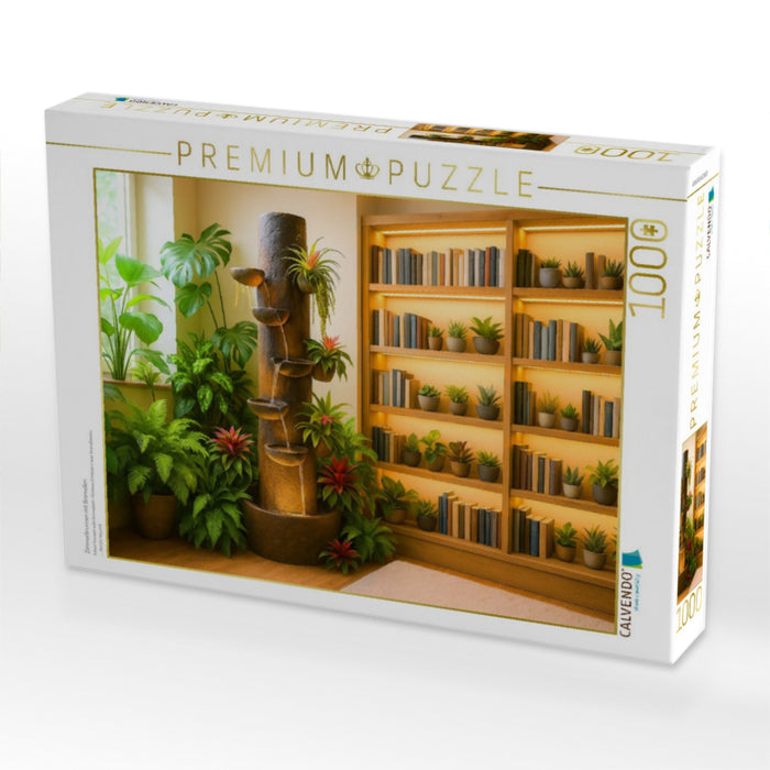 Zimmerbrunnen mit Bromelien - CALVENDO Foto-Puzzle'