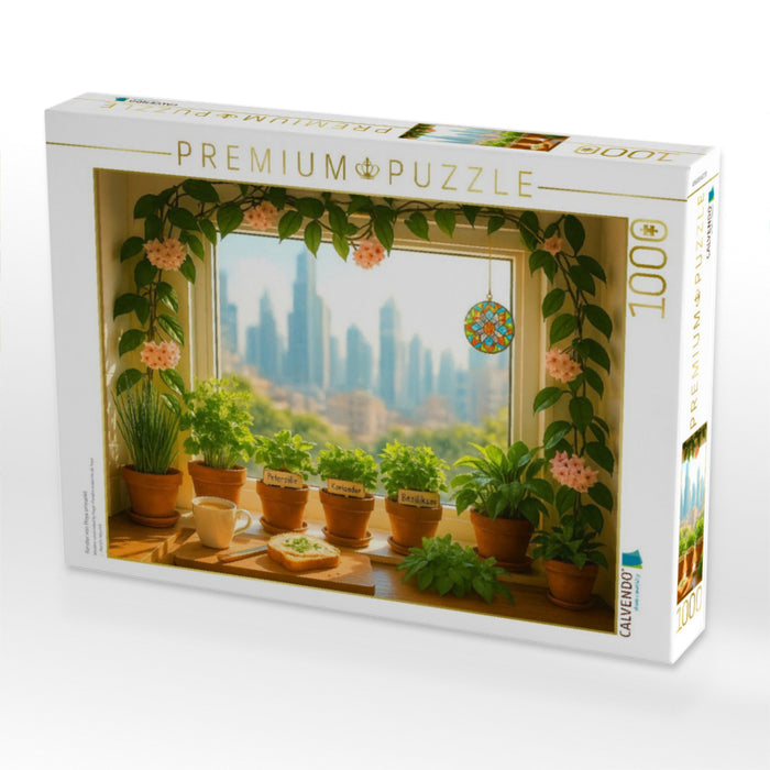 Fenster von Hoya umrankt - CALVENDO Foto-Puzzle'