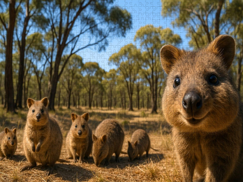 Quokkas im australischen Outback - CALVENDO Foto-Puzzle'