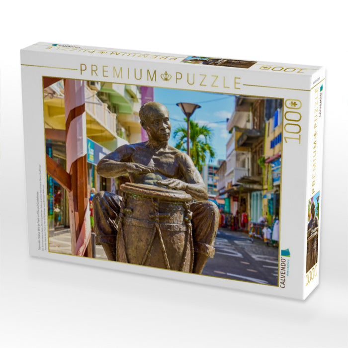 Trommler-Statue Velo in Point-a-Pitre auf Guadeloupe - CALVENDO Foto-Puzzle'