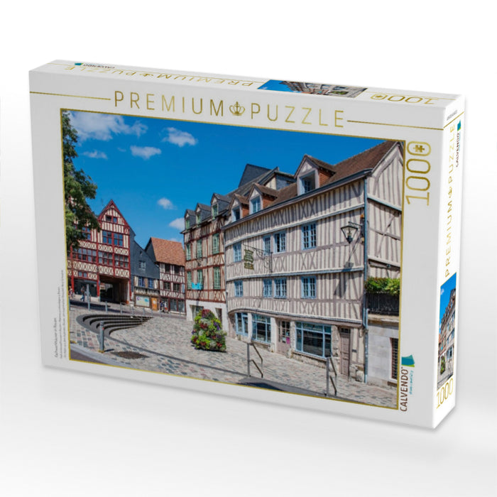 Fachwerkhäuser in Rouen - CALVENDO Foto-Puzzle'