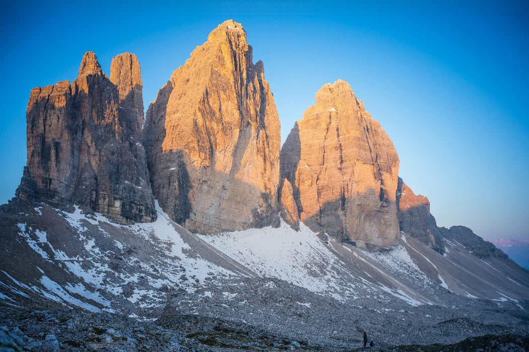Premium Textil-Leinwand Sonnenaufgang an den Drei Zinnen