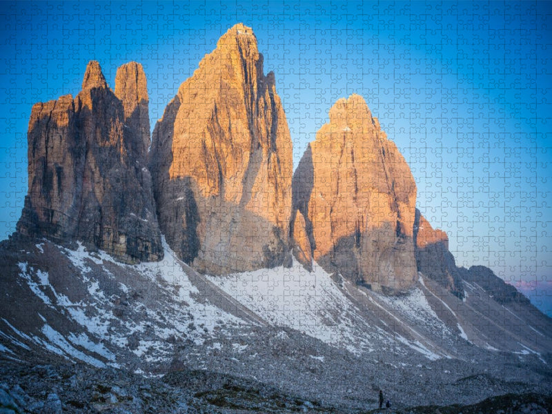 Sonnenaufgang an den Drei Zinnen - CALVENDO Foto-Puzzle'