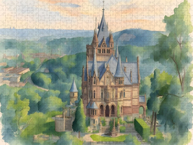 Schloss Drachenburg - CALVENDO Foto-Puzzle'