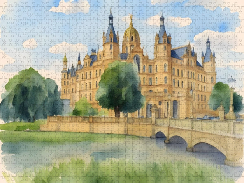Schloss Schwerin - CALVENDO Foto-Puzzle'