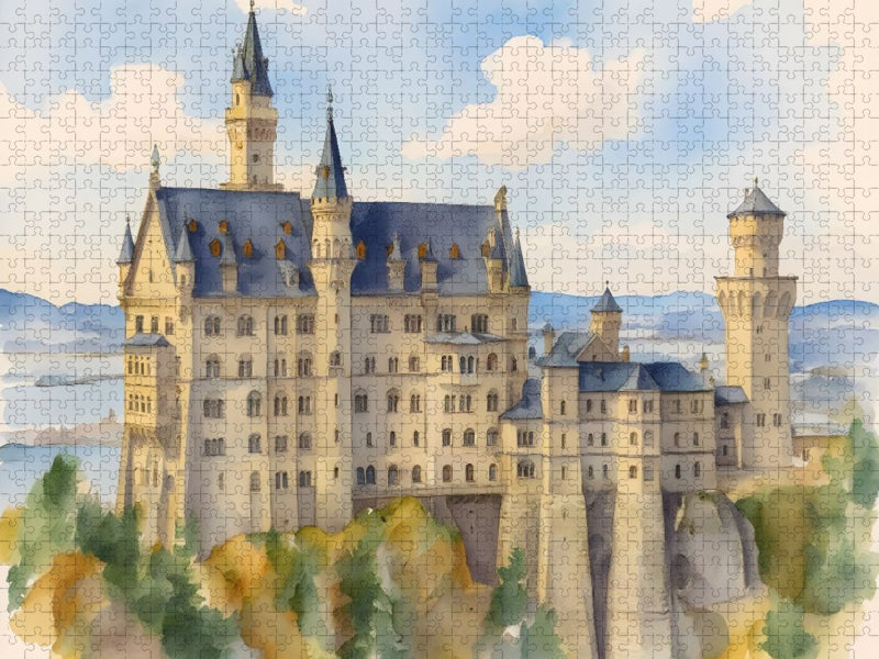 Schloss Neuschwanstein - CALVENDO Foto-Puzzle'
