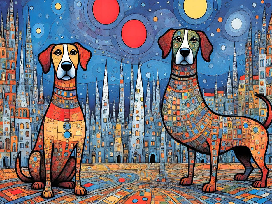 Bunte Hunde - perfekt unperfekt - CALVENDO Foto-Puzzle'