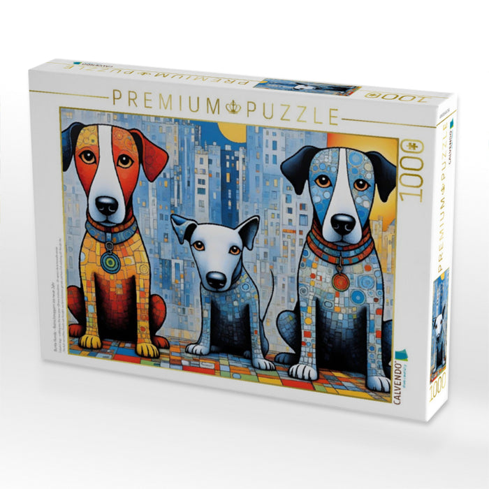 Bunte Hunde - Reinschnuppern ins neue Jahr - CALVENDO Foto-Puzzle'